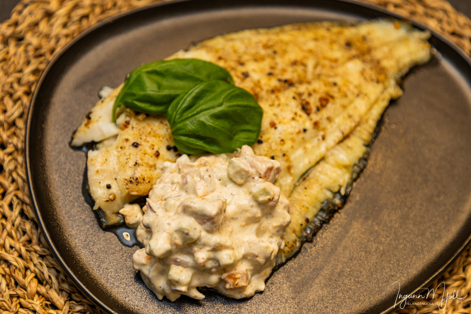 Steikt rauðspretta með sítrónukeim!