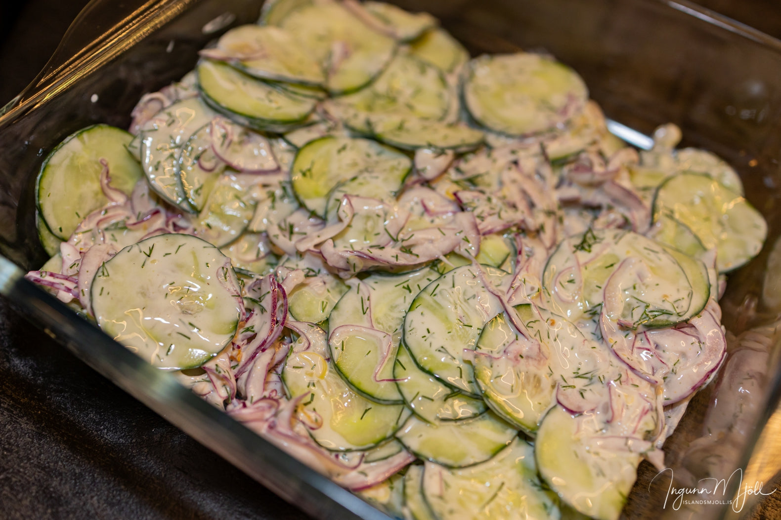 Rjómalagað gúrkusalat!