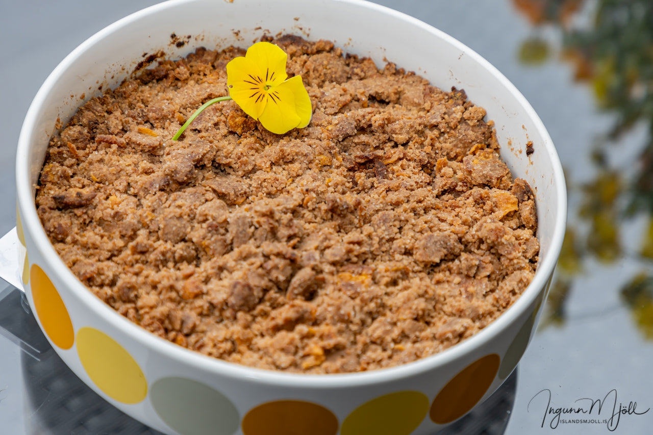 Eplakaka með kornflexi