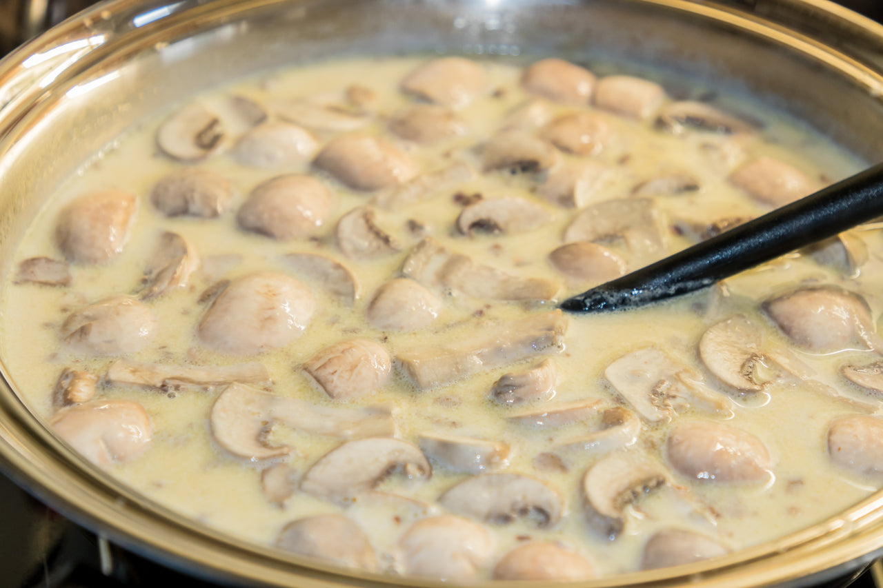 Rjómalöguð sveppasósa með tvisti