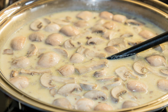 Rjómalöguð sveppasósa með tvisti