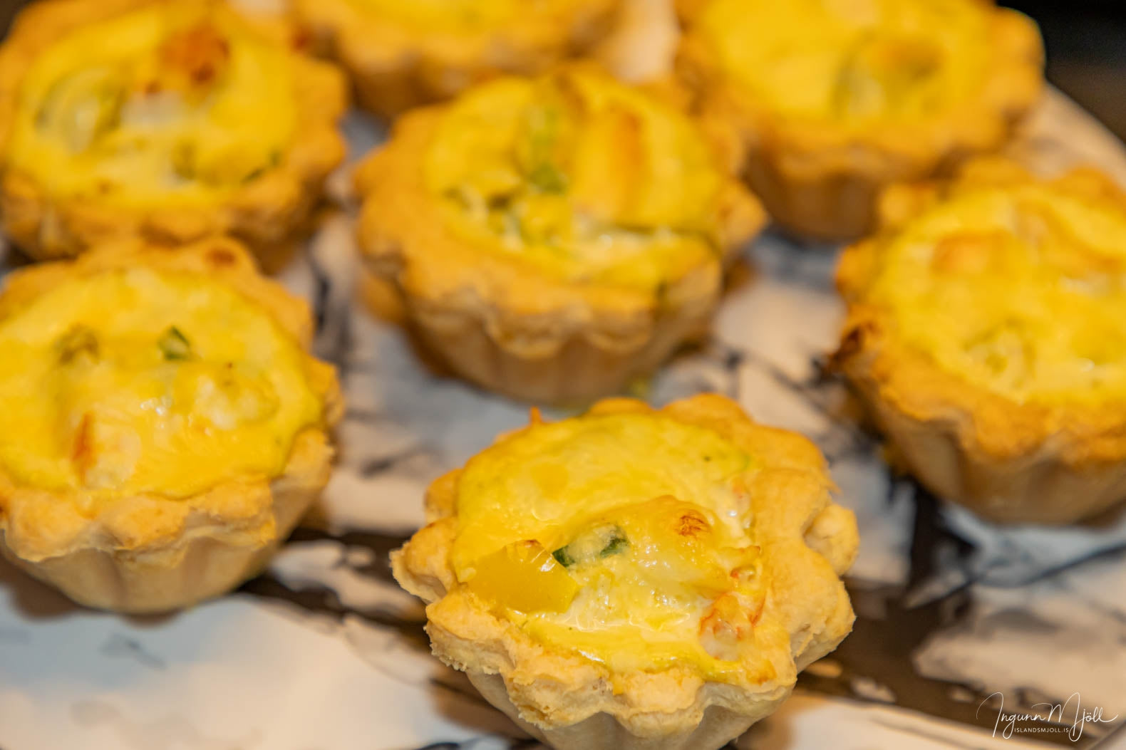 Tartalettur með tígrisrækjum