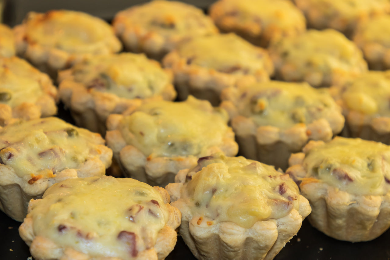 Tartalettur með hangikjöti.