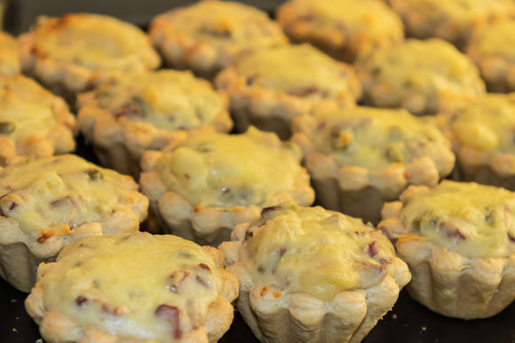 Tartalettur með hangikjöti.