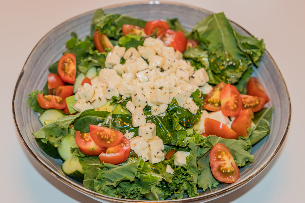 Salat með fetaosti
