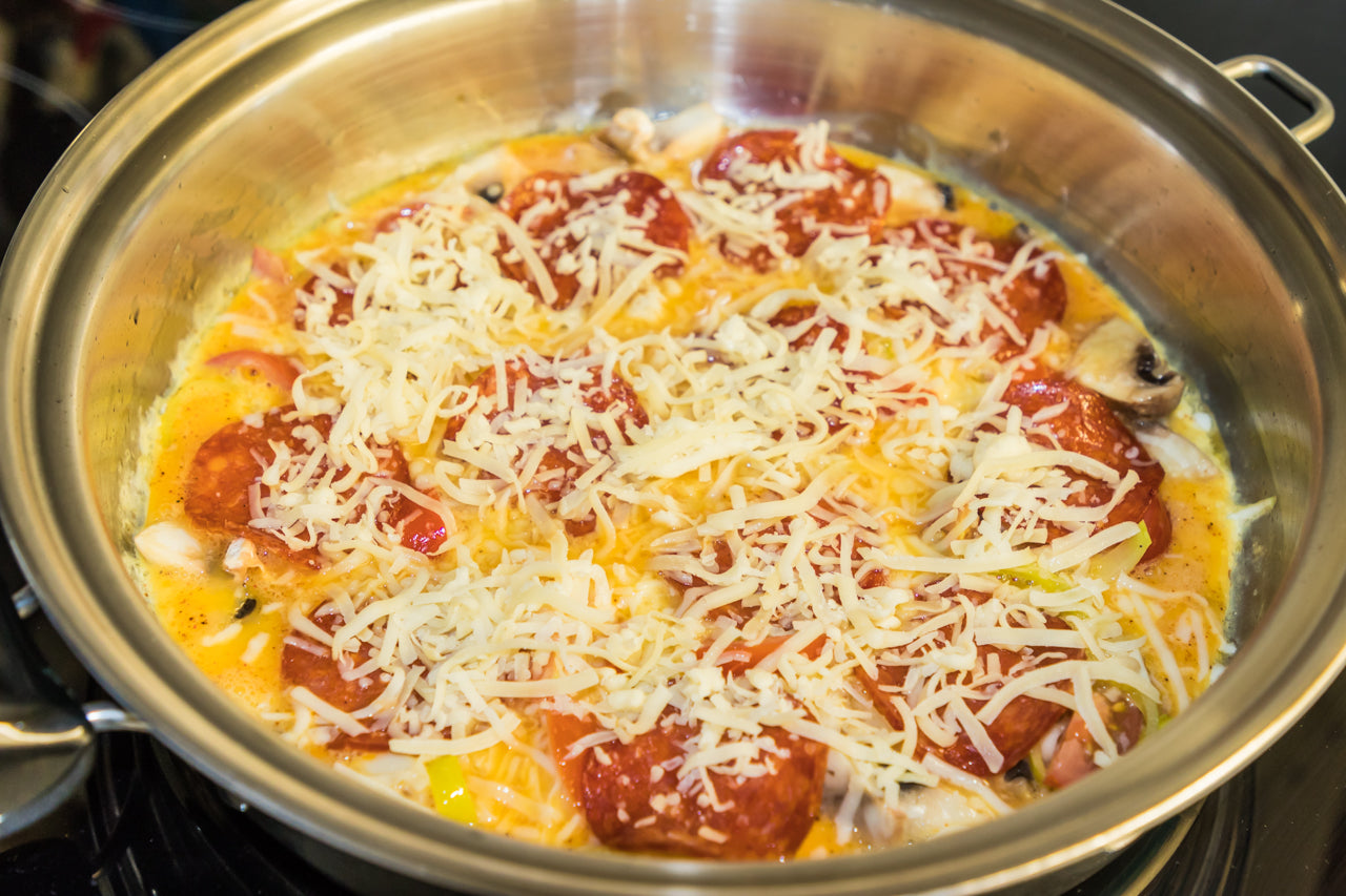 Omeletta með pepperoni