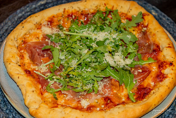 Pizza með hráskinku