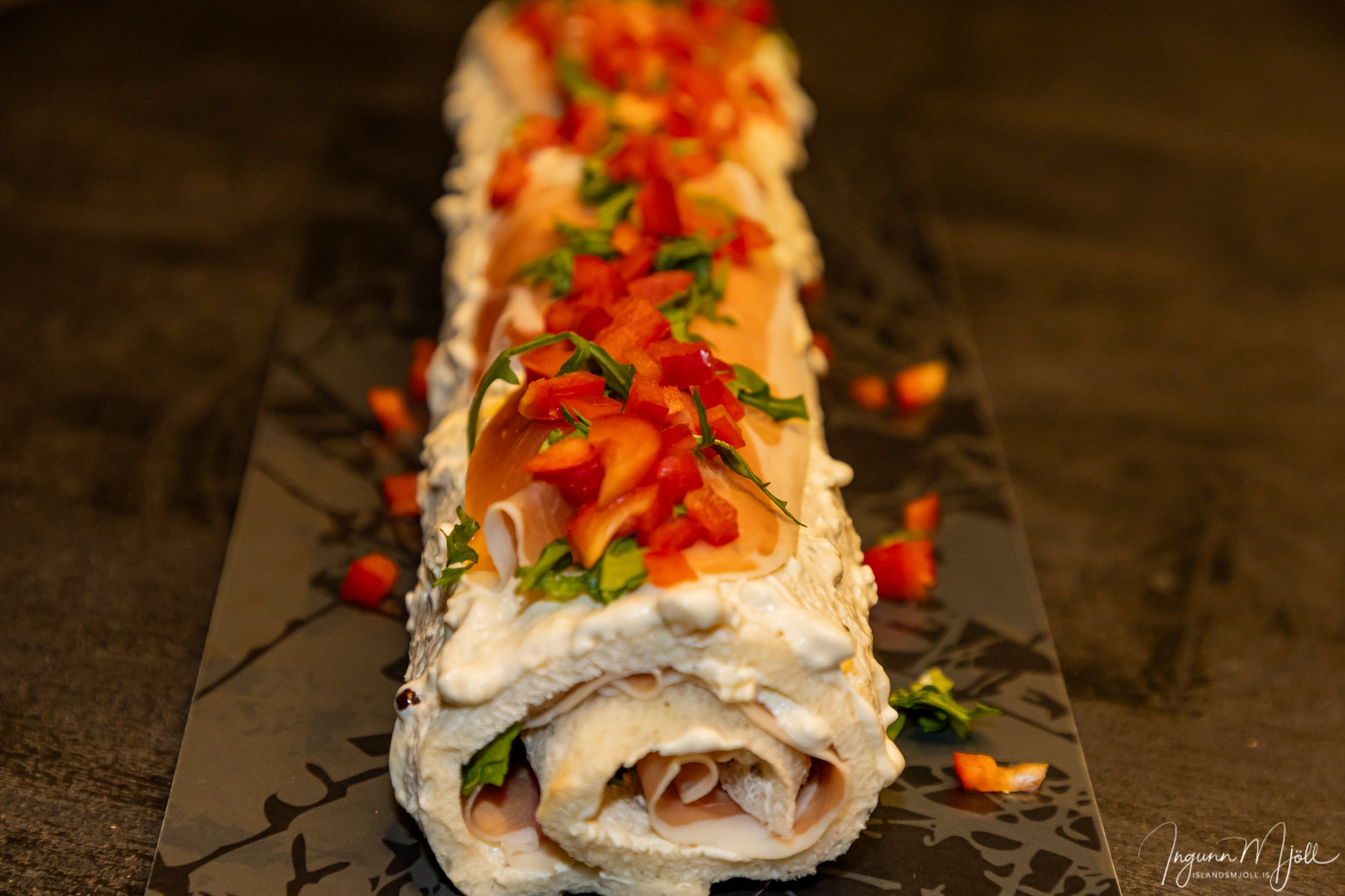 Rúlluterta með hráskinku!