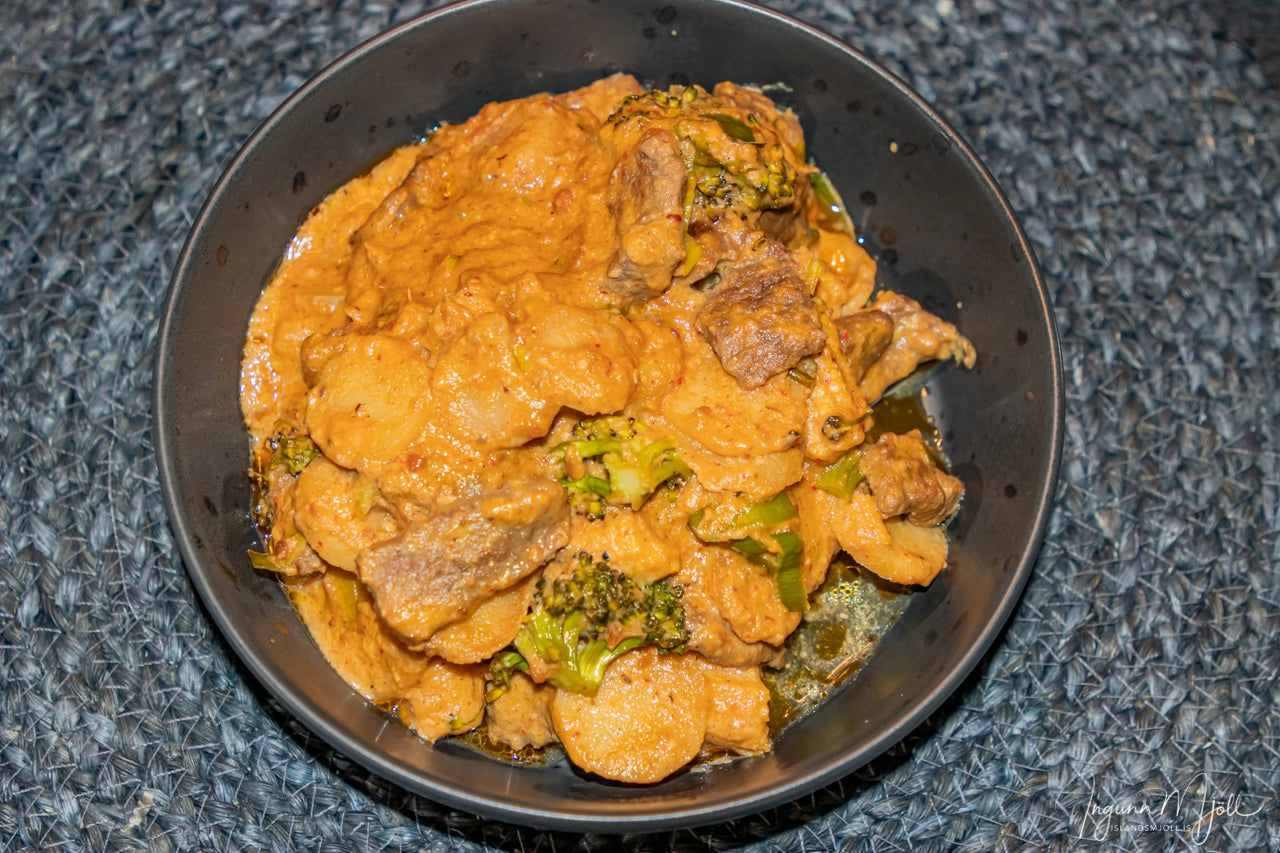 Wok-nautakjöt í Satay sósu