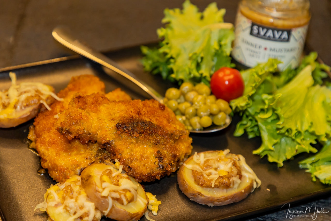 Framhryggssneiðar í raspi - Islandsmjoll