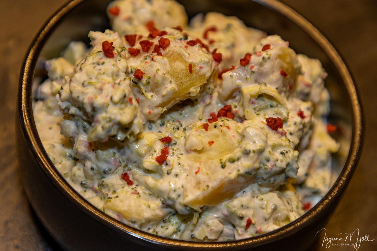 Kartöflusalat með spergilkáli