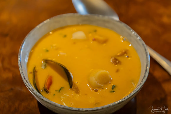 Sjávarréttasúpa kampavínsbætt!