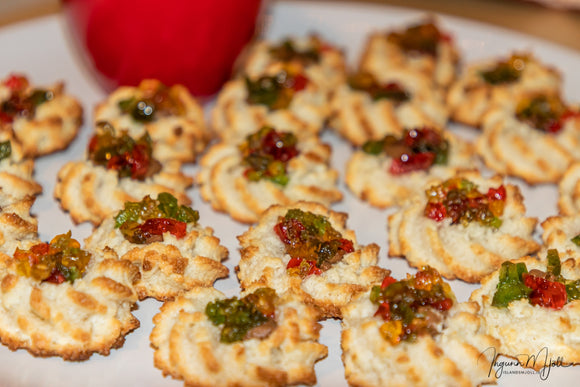 Kransakökutoppar með núggati