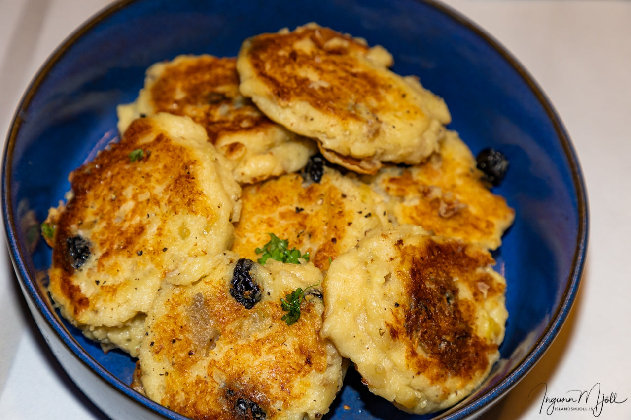 Saltfiskbollur með rúsínum!