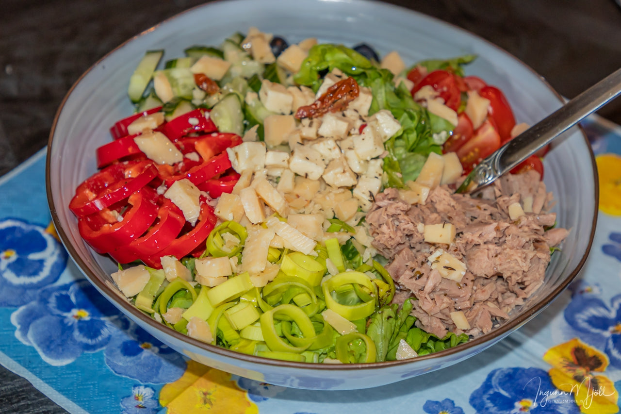 Ferskt salat með túnfisk