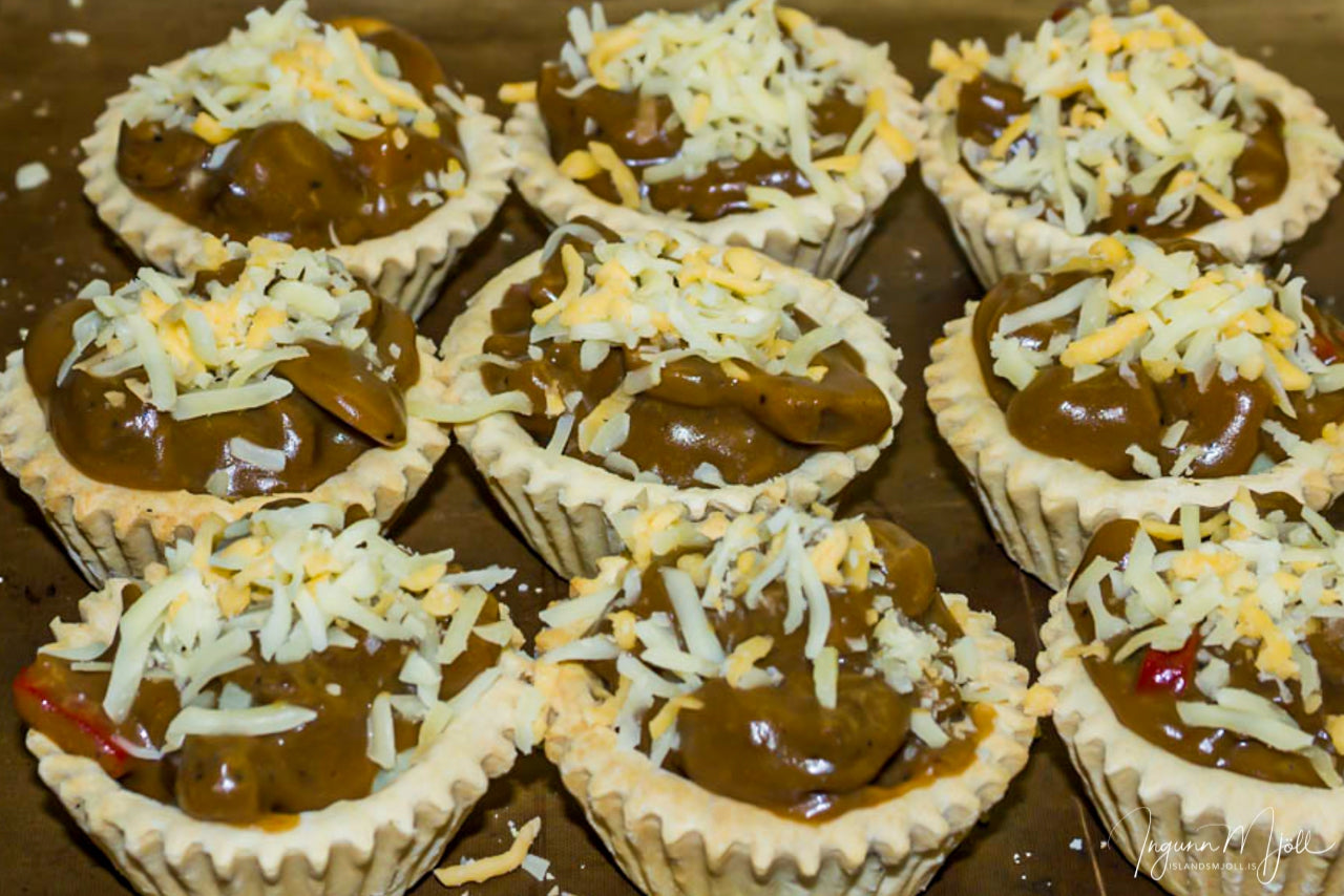 Tartalettur með gúllasi!