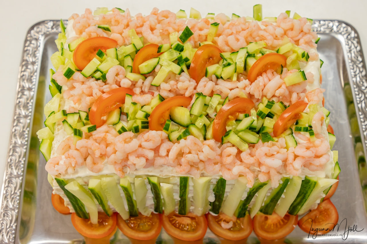 Rækjubrauðterta stór