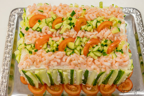 Rækjubrauðterta stór