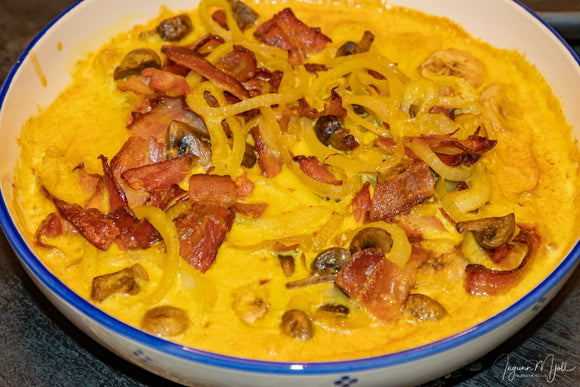 Fiskur í baconsósu