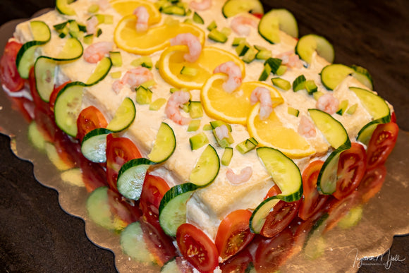 Brauðtertur með rækjusalati