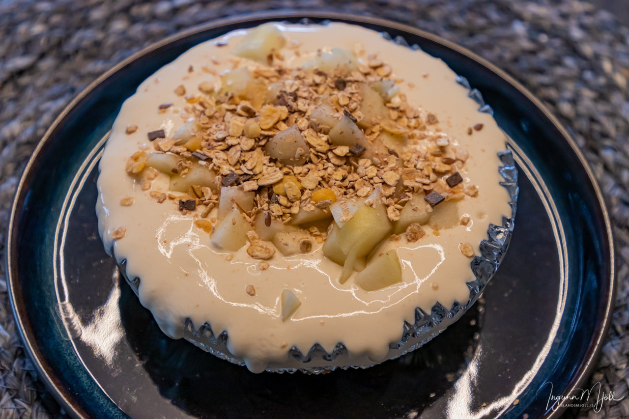 Creme brulee með peru