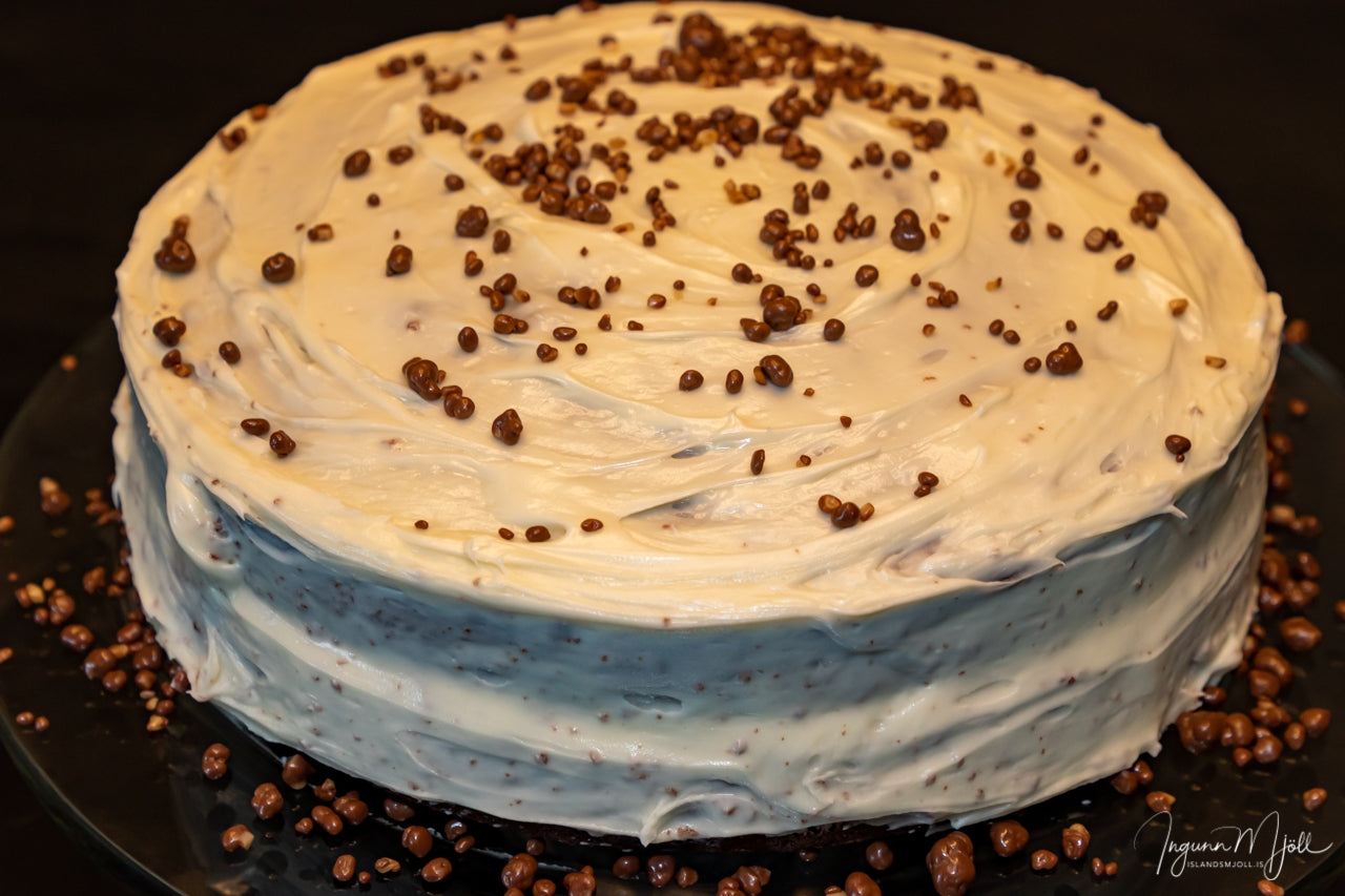 Djöflaterta með vanillukremi